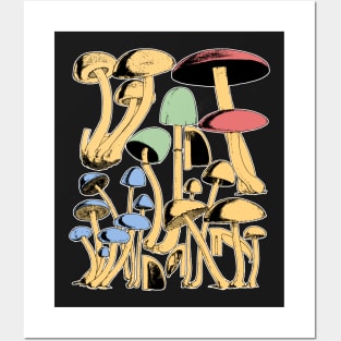 Botanical Mushroom Shirt | Psychedelic Fungi Plants Posters and Art